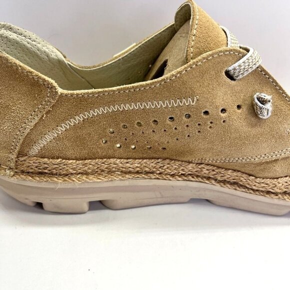 On Foot Silken Perforated Sneaker Women's Size 42 Brown Suede Casual Comfort - Picture 10 of 16